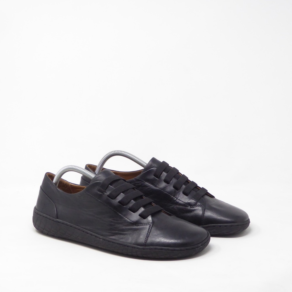 Miz Mooz Women Sneakers Black Kendal Leather Elastic Lace Up 40 / 9-9.5